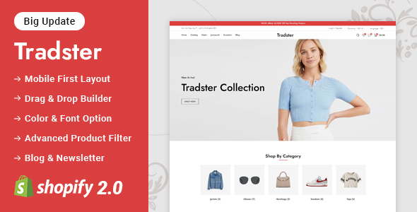 Tradster-多用途时尚商店Shopify 2.0响应式主题