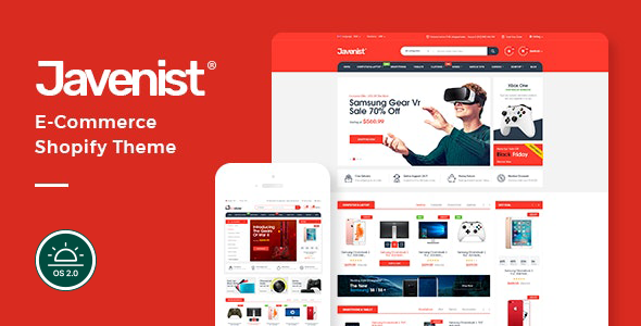 电子、食品、工具商店Shopify主题-Javinist