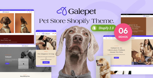 Galepet-宠物店和宠物护理Shopify主题操作系统2.0