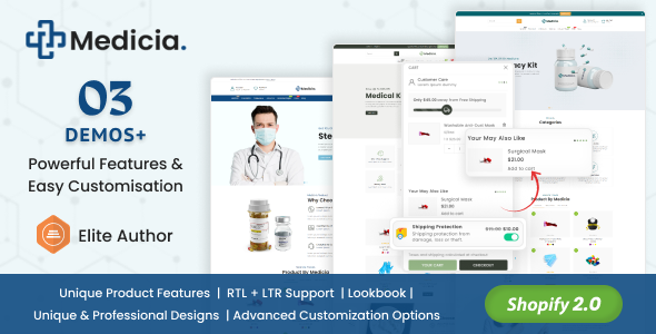 Medicia-健康和医疗商店Shopify主题