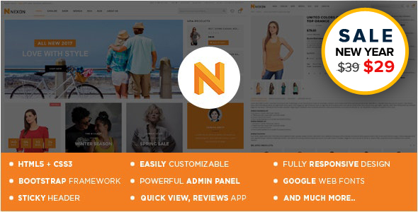Nexon服装店Shopify主题和模板