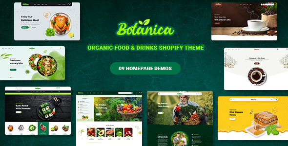 Botanica-新鲜食品和饮料Shopify主题