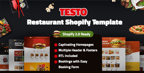 德图-快餐咖啡馆餐厅Shopify主题