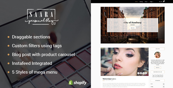 Saara-博客Shopify主题