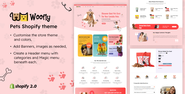 Woofly-宠物商店Shopify主题