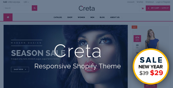 Creta-多用途Shopify主题和模板