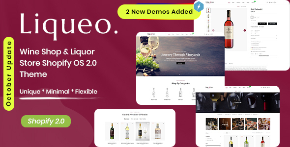 Liqueo-葡萄酒商店和酒类商店Shopify OS 2.0主题
