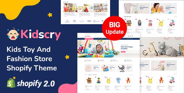Kidscry-儿童玩具和布料商店Shopify 2.0响应式主题