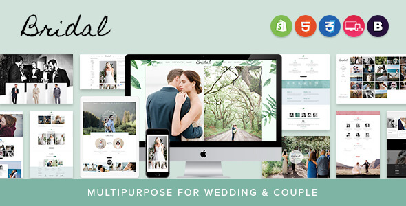 Bridal-分段响应式Shopify主题|婚礼和情侣多用途