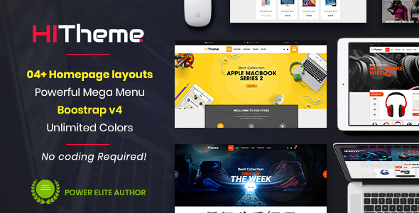 HiTheme-响应式多用途Bootstrap 4 Shopify主题