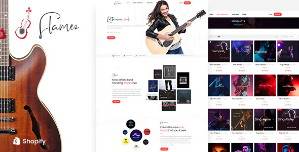 Flamez-音乐商店Shopify主题
