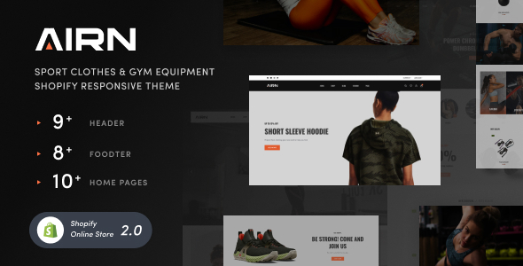 AIRN-运动服装和健身器材Shopify 2.0主题