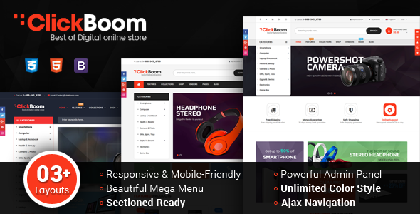 ClickBoom-响应式多用途Shopify主题（部分就绪）