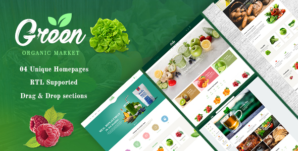 GreenLife-响应式Shopify主题，有机，新鲜食品，农场商店