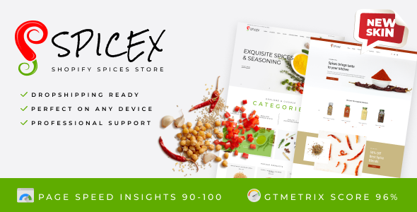 SpiceX-Shopify调味品和香料在线商店主题