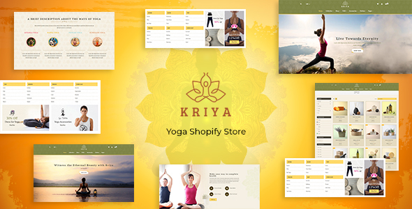 Kriya-冥想瑜伽Shopify主题