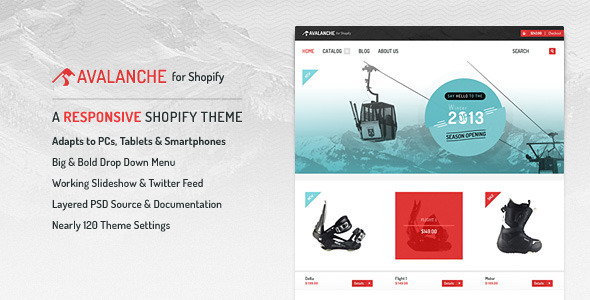 Shopify雪崩——响应式高级主题