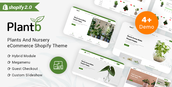 PlantB-园艺、家居装饰和室内植物Shopify 2.0主题
