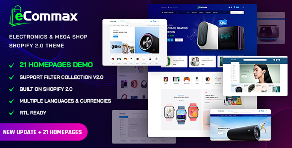 Ecommax-电子和多用途Shopify主题