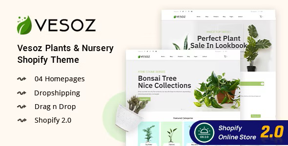 Vesoz-植物和苗圃Shopify主题