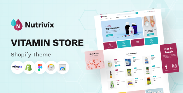 Nutrivix-Shopify维生素商店主题，食品补充剂