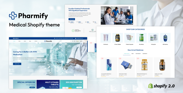Pharmafy-药房和医疗商店Shopify主题