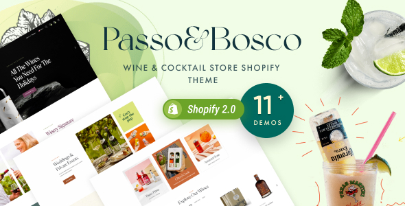 Passo Bosco-葡萄酒商店和种植园商店Shopify主题