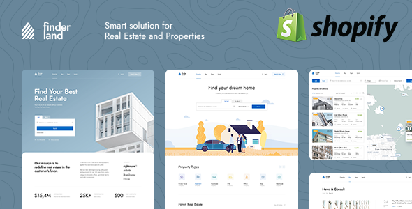 Finderland-房地产销售和租赁Shopify 2.0主题