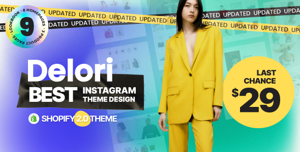 Delori-Instagram商店的Shopify高级时尚主题