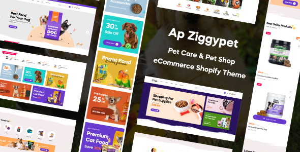 Ap Ziggybet-宠物护理和宠物店Shopify主题