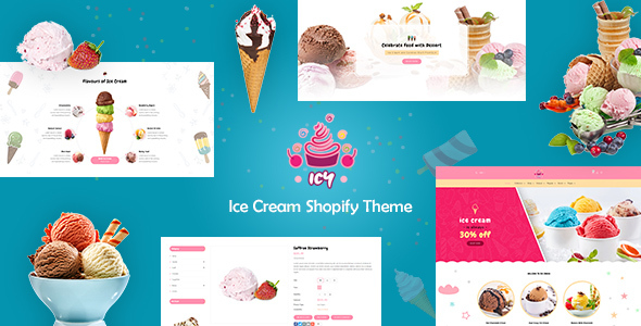 Icy-Shopify冰淇淋，蛋糕店主题