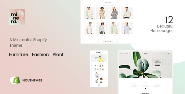 Minera-极简主义响应式多用途部分拖放生成器Shopify主题