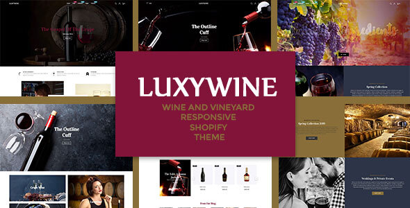 Luxywine-葡萄酒和葡萄园响应式Shopify主题