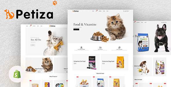 Petiza-宠物食品店响应式Shopify主题