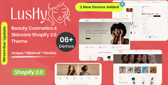 Lushy-美容化妆品和护肤Shopify 2.0主题