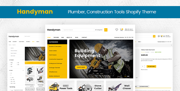 Handyman |建筑工具Shopify主题