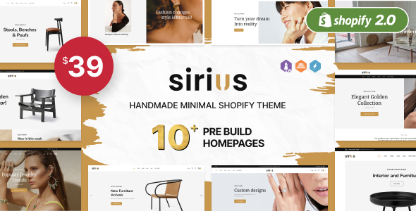 Sirius-手工制作的最小Shopify主题商店，用于Dropshipping