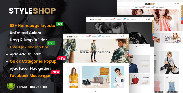 StyleShop-响应式多用途部分拖放生成器Shopify主题