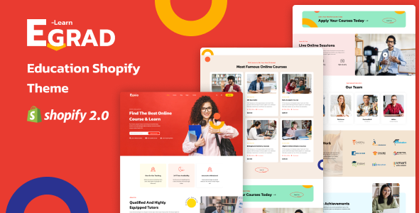 Egrad-教育在线课程Shopify主题