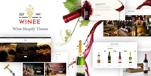 Winee-葡萄酒商店，酒厂农场Shopify主题