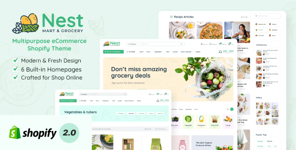 Nest-杂货店电子商务Shopify主题