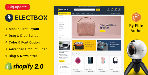Electbox-多用途电子商店Shopify 2.0响应式主题