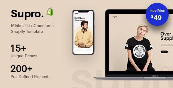 Supro-极简主义响应式Shopify主题