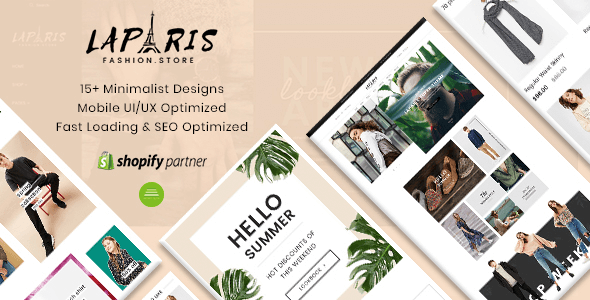 LaParis-简单的创意响应式Shopify主题|拖放部分