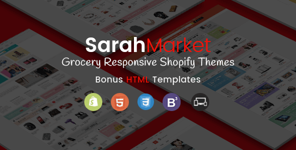SarahMarket–分段响应式超市Shopify主题