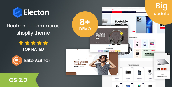 Electon-单一产品、电子产品和小工具电子商务Shopify主题