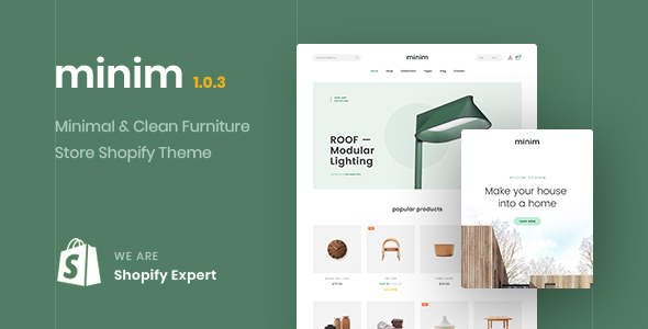Minim–简约干净的家具店Shopify主题（移动友好）