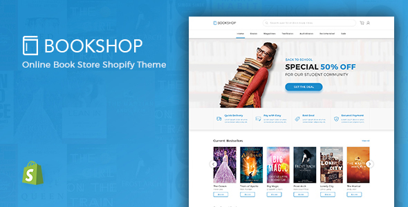 书店-数字下载产品Shopify主题