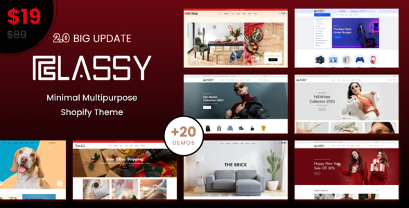 Classy-最小多用途Shopify主题操作系统2.0
