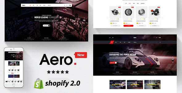Aero-汽车零部件，汽车配件Shopify主题